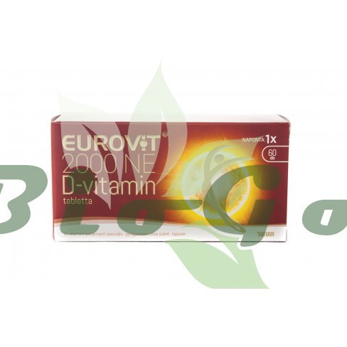 Vásároljon Eurovit d-vitamin 2000 ne tabletta 60 db terméket - 2.565 Ft-ért
