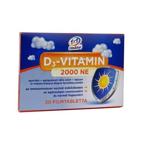 Vásároljon 1x1 vitaday d3 vitamin 2000ne filmtabletta speciális tápszer 30db terméket - 637 Ft-ért