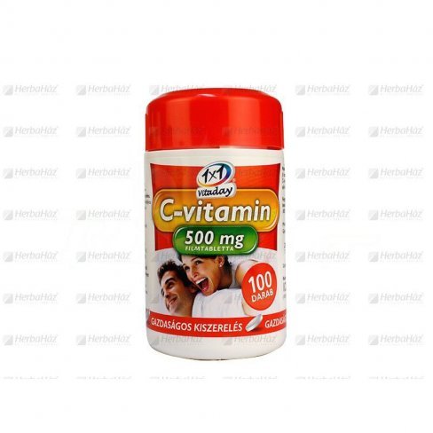 Vásároljon 1x1 vitaday filmtabletta c-vitamin 500mg 100db terméket - 1.670 Ft-ért