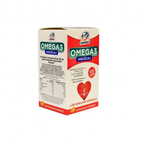 Vásároljon 1x1 vitaday kapszula omega-3 halolaj 100db terméket - 2.205 Ft-ért