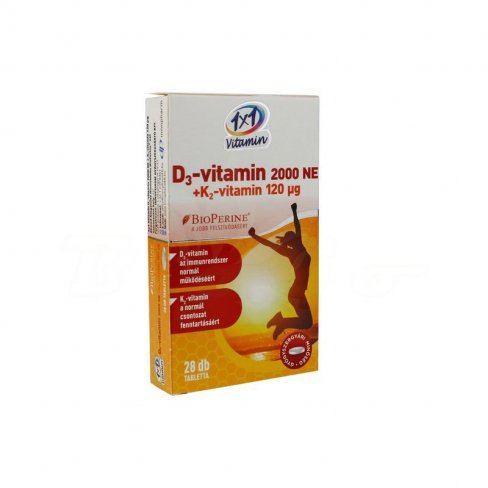 Vásároljon 1x1 vitamin d3-vitamin 2000ne+k2-vitamin 120mg étrend-kiegés 28db terméket - 1.781 Ft-ért