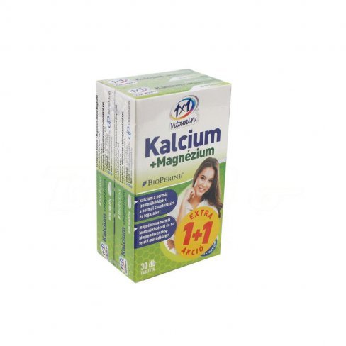 Vásároljon 1x1 vitamin kalcium+magnézium filmtabletta bioperine-nel 30+30db terméket - 1.154 Ft-ért