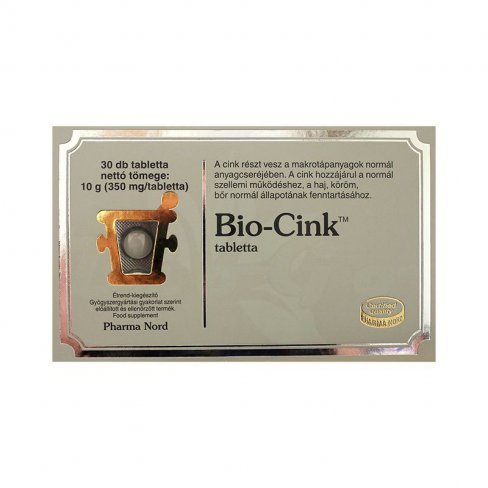 Vásároljon Bio-cink tabletta 30db terméket - 1.845 Ft-ért