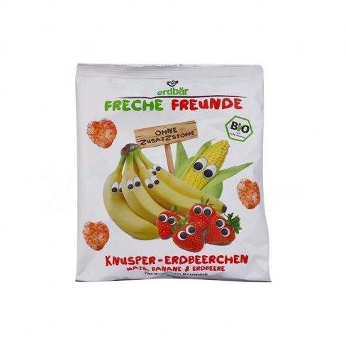 Vásároljon Bio freche freunde puffasztott kukorica szívek banánnal és eperrel 25g terméket - 394 Ft-ért