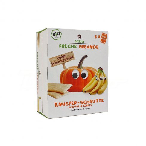 Vásároljon Bio freche freunde ropogós banán sütőtök szeletek hajdina lisztel  84g terméket - 860 Ft-ért