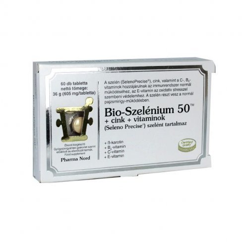 Vásároljon Bio-szelénium 50+cink+vitaminok tabletta 60db terméket - 3.780 Ft-ért