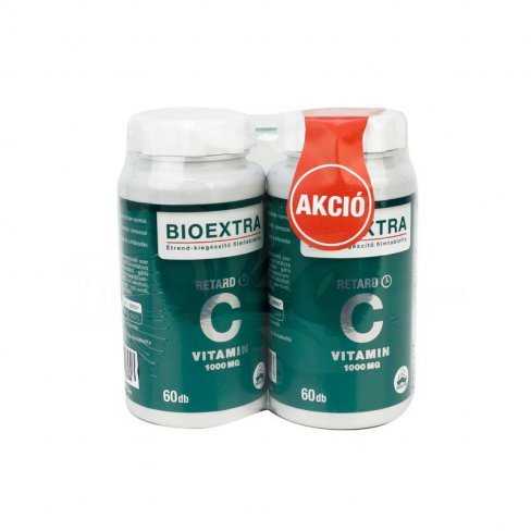 Vásároljon Bioextra c-vitamin 1000 mg retard étrend-kiegészítő filmtabletta 2x60db terméket - 4.079 Ft-ért