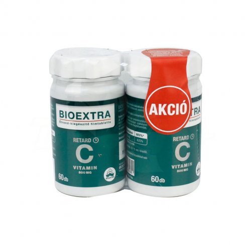 Vásároljon Bioextra c-vitamin 500 mg retard étrend-kiegészítő filmtabletta  2x60db terméket - 3.228 Ft-ért
