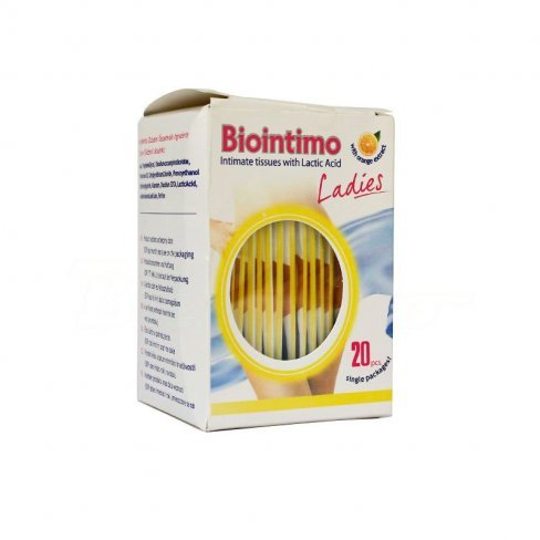 Vásároljon Biointimo tejsavas intimkendő narancs illattal 20db terméket - 527 Ft-ért
