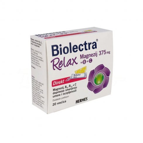 Vásároljon Biolectra relax magnesium 375mg b+c ultra direct granulátum citromízű 20db terméket - 2.897 Ft-ért