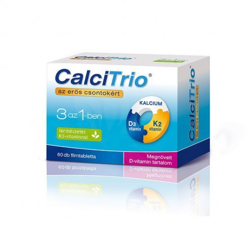 Vásároljon Calcitrio kalcium k2 d3-vitamin filmtabletta 60db terméket - 3.233 Ft-ért