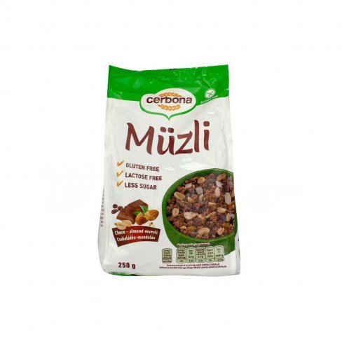 Vásároljon Cerbona müzli gluténmentes csokis-mandulás 250g terméket - 756 Ft-ért