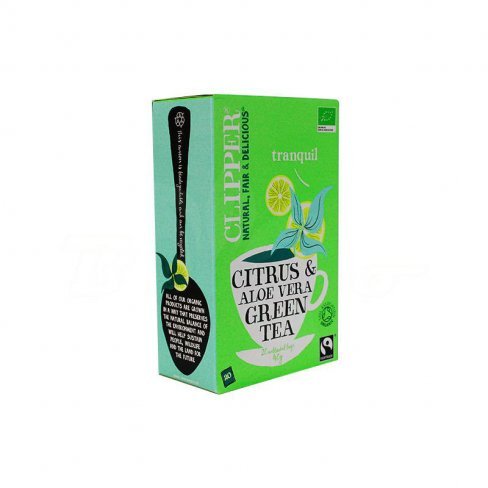 Vásároljon Clipper bio fairtrade citrus & aloe vera zöld tea 40g terméket - 1.022 Ft-ért