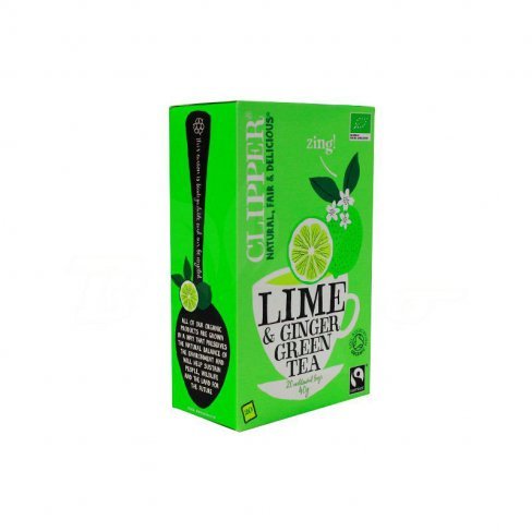 Vásároljon Clipper bio fairtrade lime & ginger zöld tea 20x2 g 40g terméket - 860 Ft-ért