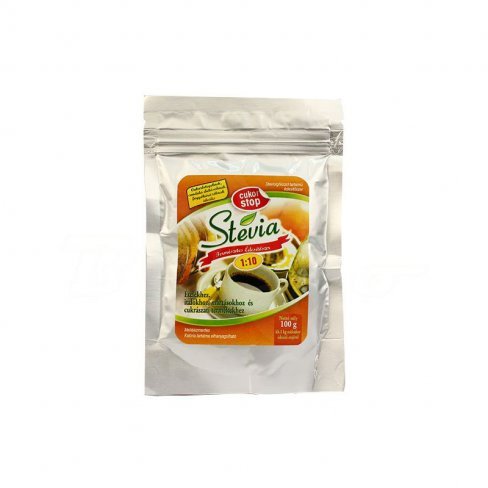 Vásároljon Cukor stop stevia por 1:10 visszazárható tasakban 100g terméket - 1.965 Ft-ért