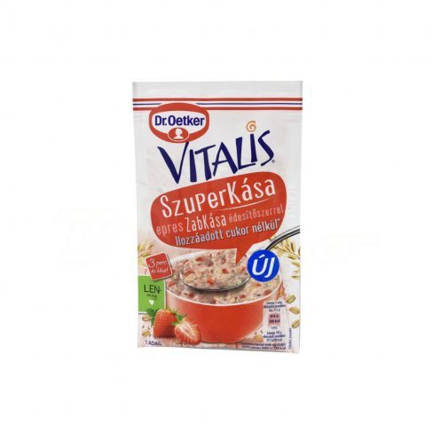 Vásároljon Dr.oetker vitalis szuperkása epres zabkása édesítőszerrel 60 g terméket - 291 Ft-ért