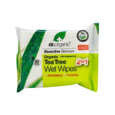 Vásároljon Dr.organic bio teafa nedves törlőkendő 20db terméket - 1.286 Ft-ért