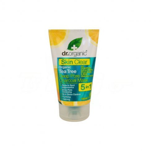 Vásároljon Dr.organic skin clear mélytisztító arcmaszk természetes szén 100ml terméket - 3.127 Ft-ért