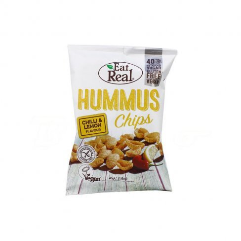 Vásároljon Eat real csicseriborsó chips chili és citrom ízesítésű 45g terméket - 438 Ft-ért