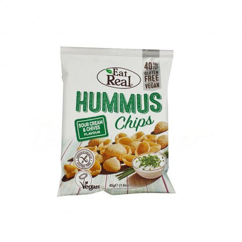 Vásároljon Eat real hummus chips tejfölös snidlinges 45g terméket - 438 Ft-ért