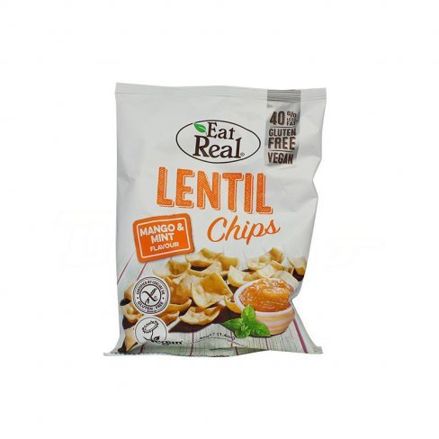 Vásároljon Eat real lencse chips mangós-mentás 40g terméket - 438 Ft-ért