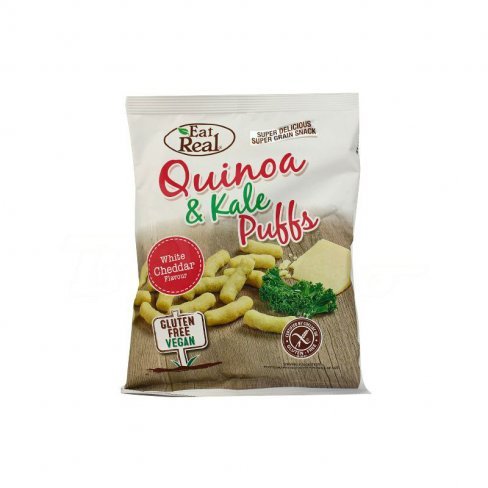 Vásároljon Eat real quinoa és fodros kel snack - fehér cheddar sajtos 40g terméket - 411 Ft-ért