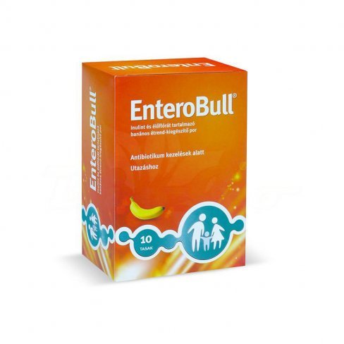 Vásároljon Enterobull étrendkiegészítő por inulinnal banános ízű 10x4g terméket - 2.346 Ft-ért