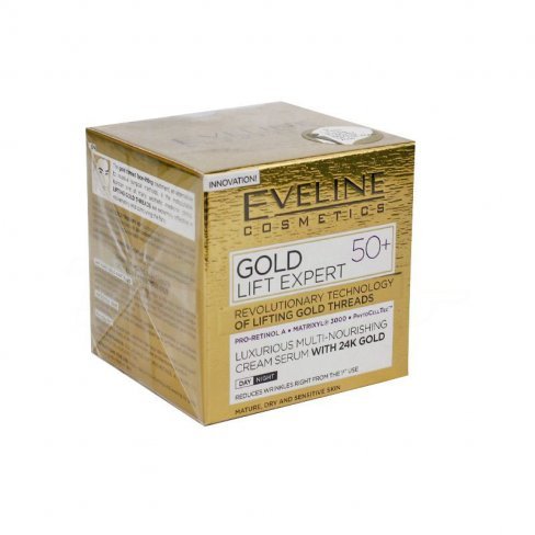 Vásároljon Eveline gold lift expert50+ luxus tápl.arckrém-szérum nap.éj 50ml terméket - 2.287 Ft-ért