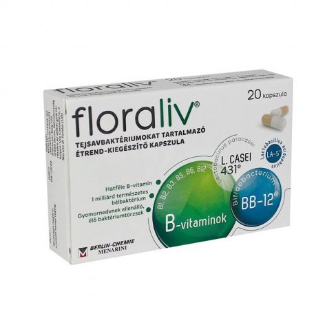 Vásároljon Floraliv tejsavbaktériumokat tartalmazó étrend-kiegészítő kapszula 20db terméket - 2.713 Ft-ért