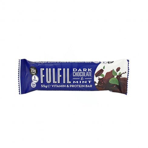 Vásároljon Fulfil fekete-csokoládés-mentás fehérjeszelet vitaminokkal csokoládé bevonattal 55g terméket - 765 Ft-ért