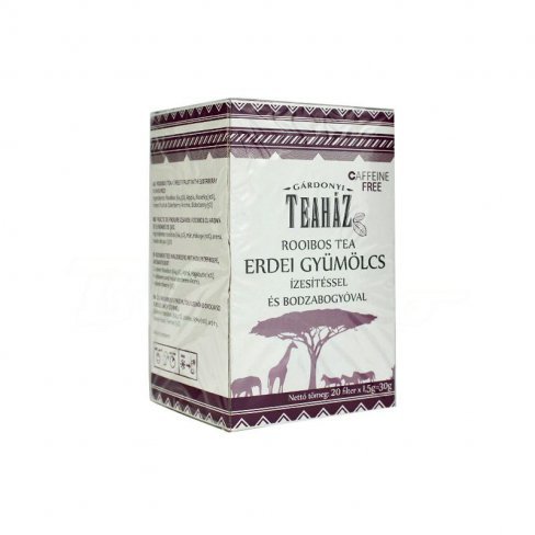 Vásároljon Gárdonyi teaház rooibos tea erdei gyümölcsös ízű bodzabogyóval 20db terméket - 694 Ft-ért