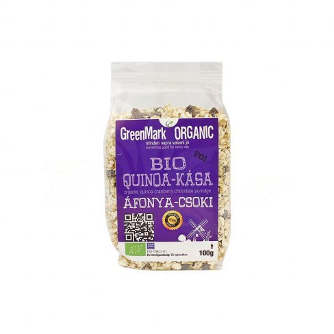 Vásároljon Greenmark bio quinoa kása áfonya-csokoládé 100g terméket - 420 Ft-ért