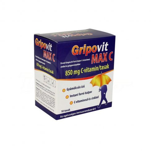 Vásároljon Gripovit max étrend-kiegészítő forróital por c-vit.+cink 10db terméket - 2.678 Ft-ért