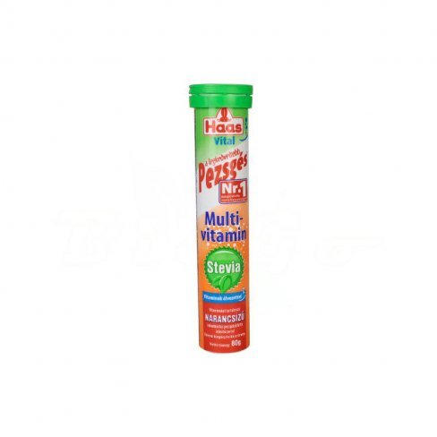Vásároljon Haas stevia multivitamin 80g pezsgőtabletta 20db terméket - 633 Ft-ért