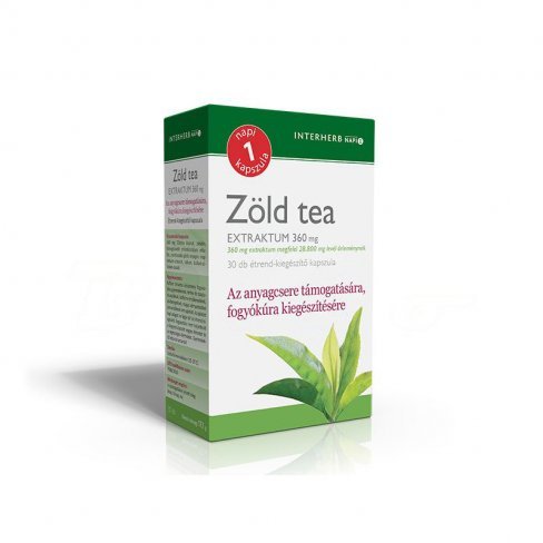 Vásároljon Interherb napi 1 zöld tea extraktum kapszula 30db terméket - 1.359 Ft-ért