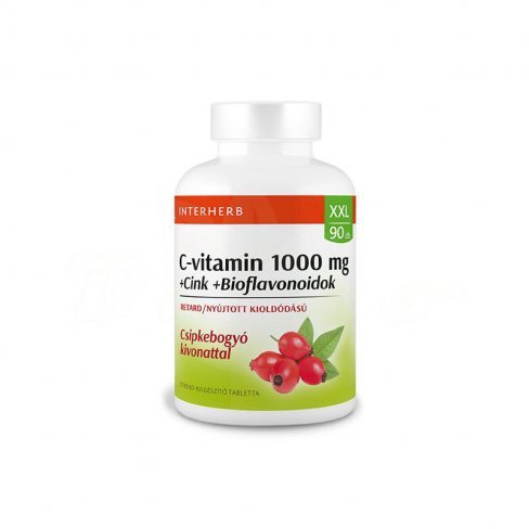 Vásároljon Interherb xxl c-vitamin 1000mg +cink+bioflavonoidok retard tabletta  90db terméket - 2.915 Ft-ért