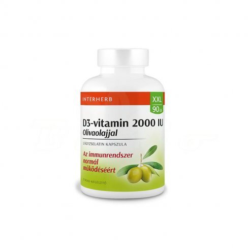 Vásároljon Interherb xxl d3-vitamin 2000iu kapszula 90db terméket - 2.017 Ft-ért