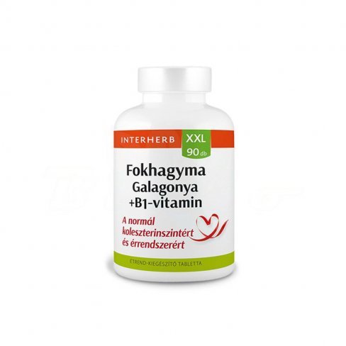 Vásároljon Interherb xxl fokhagyma -galagonya +b1 vitamin tabletta 90db terméket - 3.513 Ft-ért