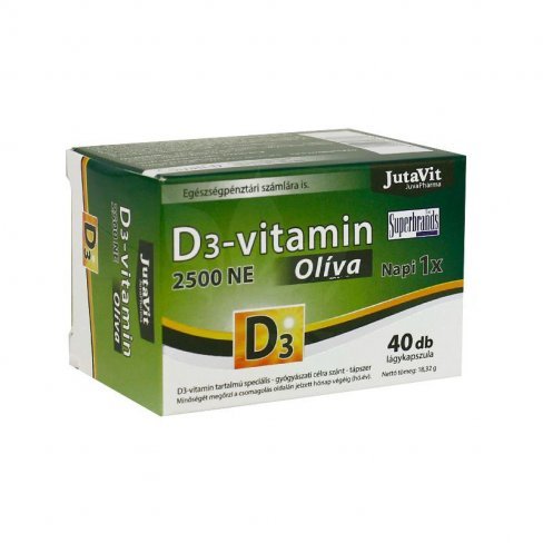 Vásároljon Jutavit d3-vitamin 2500ne oliva 40db terméket - 1.023 Ft-ért