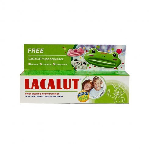 Vásároljon Lacalut gyermek fogkrém 4 - 8 éves korig +tubuskinyomó 50ml terméket - 744 Ft-ért