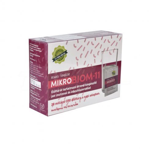 Vásároljon Mikrobiom-11 élőflórát tartalmazó étrend-kiegészítő por inulinnal és édesítőszerekkel 30db terméket - 9.102 Ft-ért