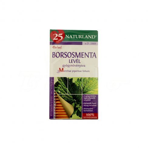Vásároljon Naturland borsmenta tea 25x1,5g 38g terméket - 748 Ft-ért