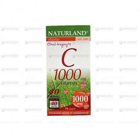 Vásároljon Naturland c-vitamin 1000mg tabletta 40db terméket - 1.773 Ft-ért