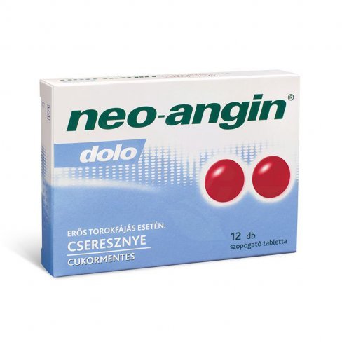 Vásároljon Neo-angin dolo cukormentes cseresznye ízű szopogató tabletta 12db terméket - 1.261 Ft-ért