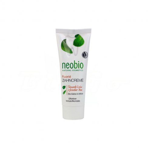 Vásároljon Neobio fogkrém fluoriddal bio zsályával és mentával 75ml terméket - 698 Ft-ért
