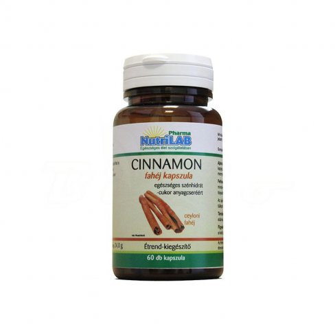 Vásároljon Nutrilab cinnamon fahéj étrend kiegészítő kapszula 60db terméket - 2.650 Ft-ért