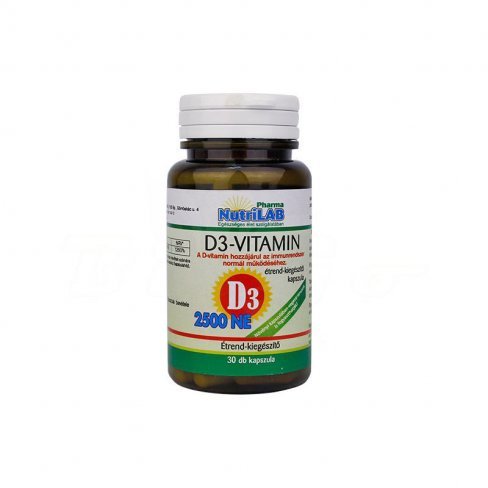 Vásároljon Nutrilab d3 2500 ne vitamin vega kapszula 30db terméket - 1.462 Ft-ért