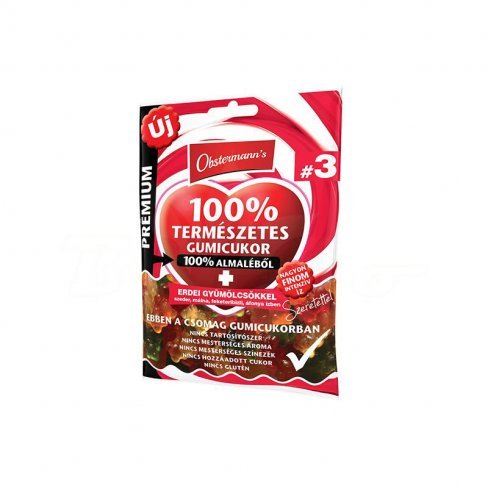 Vásároljon Obstermann 100% természetes gumicukor erdei gyümölcsökkel 80g terméket - 407 Ft-ért