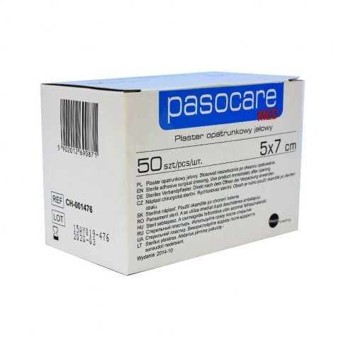 Vásároljon Pasocare med 5x7 cm steril sebtapasz 50db terméket - 2.202 Ft-ért