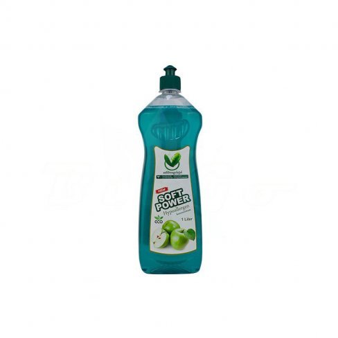 Vásároljon Soft power eco hypoallergén mosogatószer zöldalma illattal 1000ml terméket - 1.158 Ft-ért